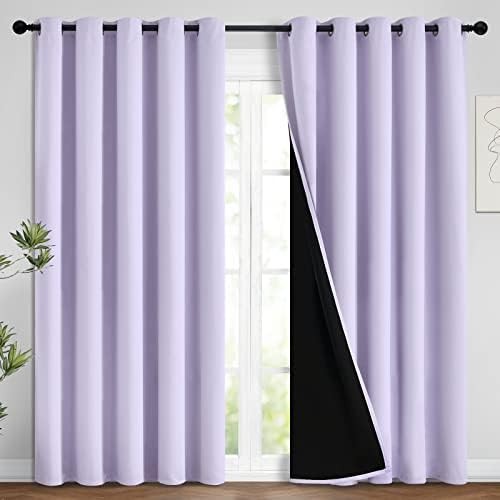 Yakamok 100% Blackout Lined Panels, Room Darkening Thermal Insulated Blackout by Yakamok