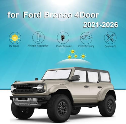 KMF Thicken Sun Shades for Ford Bronco 4Door 2021-2026 - Image 2