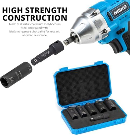 NEIKO 02340A Twist Socket Set, SAE & Metric, 1/2 Inch Dr. Impact Flip, 6 Point - Image 3