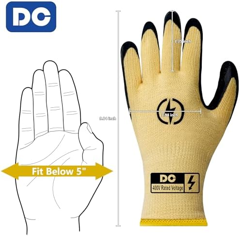 DongChu 5 Pairs Insulated Electrician Gloves 400V Voltage Resistant Gloves - Image 5