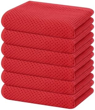 Homaxy 100% Cotton Waffle Weave Kitchen Dish Towels 6-Pack by Homaxy