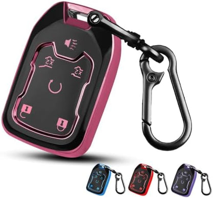 MILD EAST for Chevy GMC Key Fob Cover 6 Buttons Key Case 2016-2025 by MILDEAST