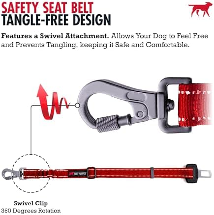Tuff Pupper Dog Seat Belt | Adjustable Length Dog Seatbelt Restraint | - Image 3