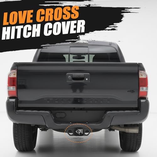 Metal Christ Heart Cross Traler Hitch Cover - Image 2