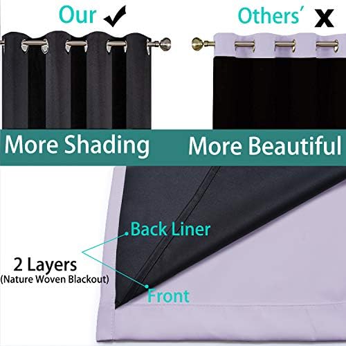 Yakamok Lilac 100% Blackout Patio Door Curtain Panels W100 x L96, 1 Panel - Image 5