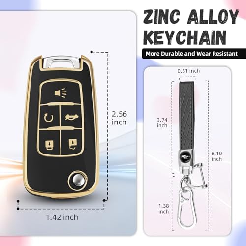 for Chevy Key Fob Cover, Premium Soft TPU Full Protection Key Cover - Image 3