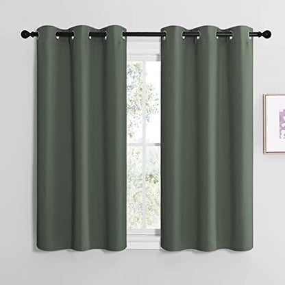 NICETOWN Blackout Curtain Panels, 1 Pair, 42 by 48-inch, Dark Mallard by NICETOWN