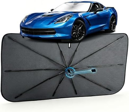 Windshield Sun Shade for Umbrella Chevrolet Corvette 2005-2019, 1:1 Fit by MakeLifeBetter