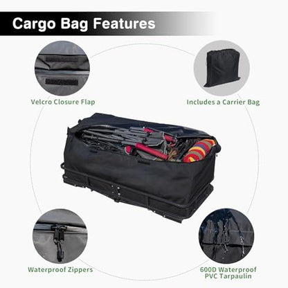 Leader Accessories Folding Hitch Cargo Carrier Rack - Image 6