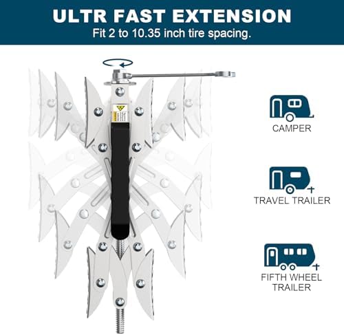 RV X Chocks Wheel Stabilizer for Travel Trailers, RV X-Shaped Wheel Chocks - Image 5