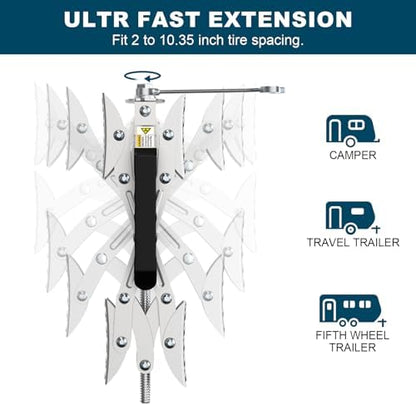 RV X Chocks Wheel Stabilizer for Travel Trailers, RV X-Shaped Wheel Chocks - Image 5