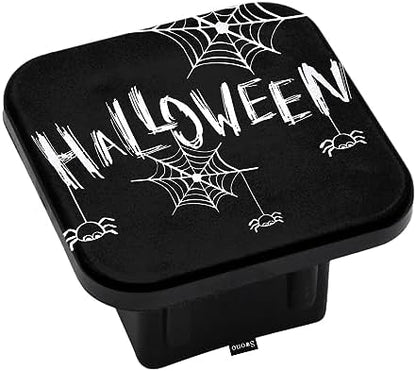 Swono Halloween Hitch Tube Cover 2 Inch, Lettering Halloween Spider Webs by Swono