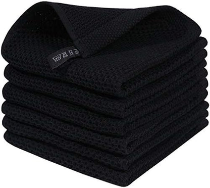 Homaxy 100% Cotton Waffle Weave Kitchen Dish Cloths 6-Pack by Homaxy