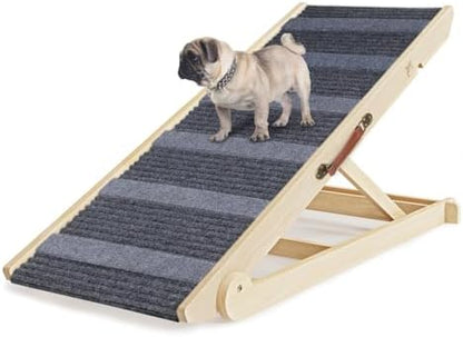 YaFiti Dog Ramp for Bed, Folding Wooden Pet Ramp for Small Large Dogs Cats by YaFiti