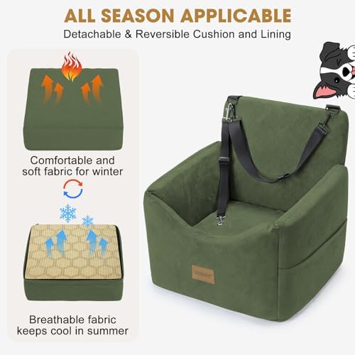 JOEJOY Dog Car Seats for Small Medium Dogs Under 35lbs, Dog Booster Seat - Image 3