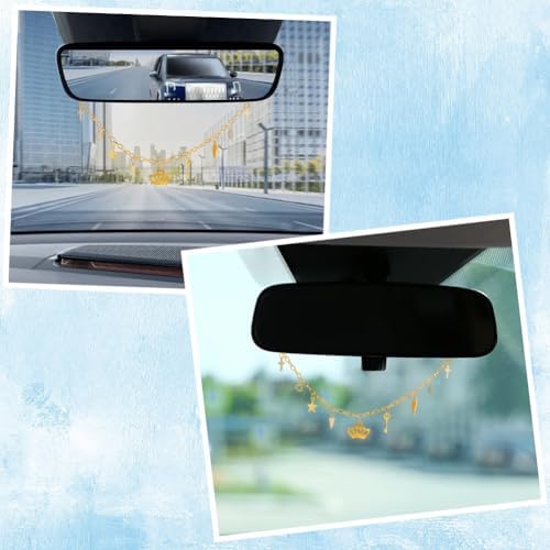 Rearview Mirror Hanging Ornament Gold Car Charm - Image 7