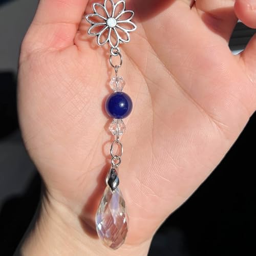 Car Rear View Mirror Accessories Dasiy Car Hanging Ornament, Beaded Crystal - Image 3