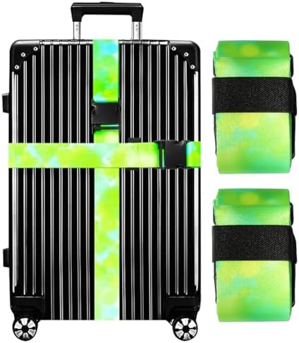 Luggage Straps for Suitcases TSA Approved-2 Pack Bright Personalized Luggage by GOWRAPS