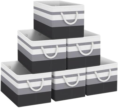 Fab totes Storage Bins 6-Pack, Foldable Storage Baskets by Fabtotes