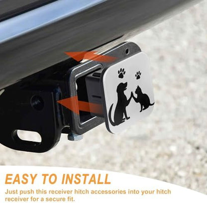 Dog and Cat Love Tow Hitch Covers Heavy Duty Rubber Trailer Hitch Cover 2" - Image 4