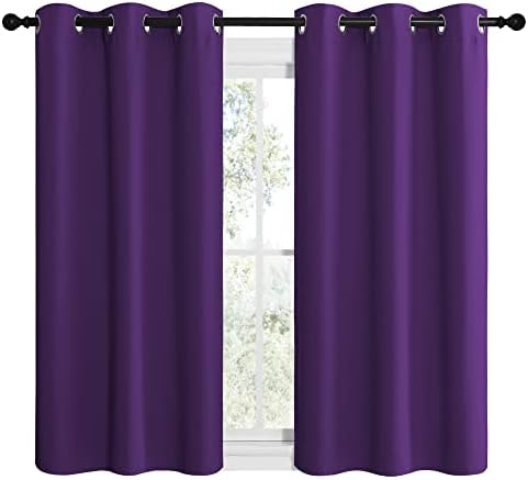 NICETOWN Purple Kitchen Blackout Curtains, Home Decoration Thermal Insulated - Image 2