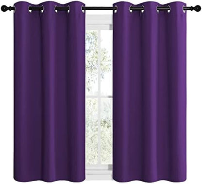 NICETOWN Purple Kitchen Blackout Curtains, Home Decoration Thermal Insulated - Image 2