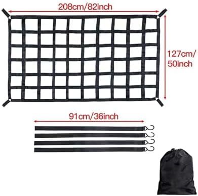 Cross Rail Roof Rack Trunk Rooftop Net Mesh Cargo Truck Trailer Dumpster Extend - Image 3