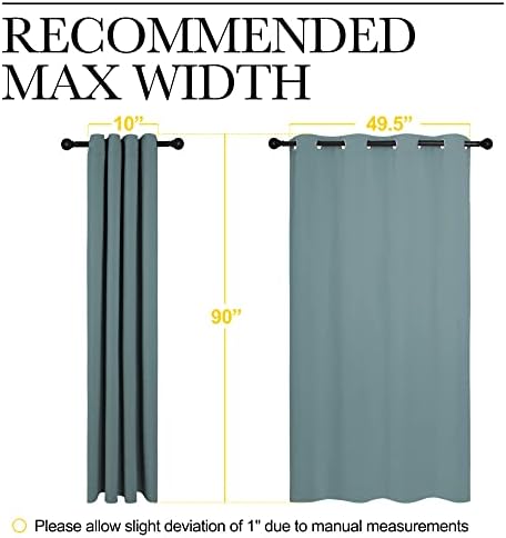 NICETOWN Modern Blackout Curtains, 2 Panels, W55 x L90-inch - Image 7
