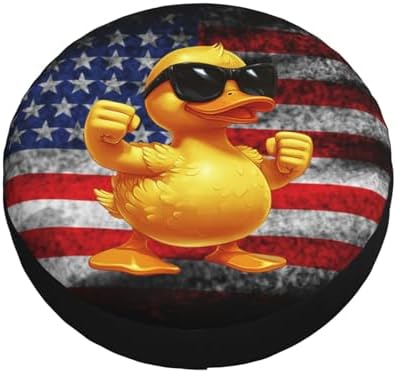 Funny Duck Spare Tire Cover Weatherproof Universal Wheel Protectors Cute Duck - Image 3