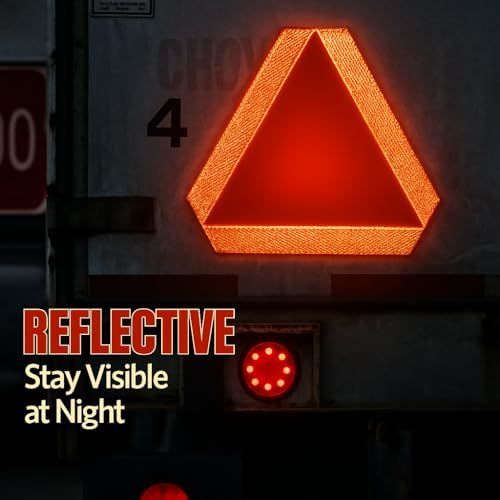 IGNIXIA Slow Moving Vehicle Sign, PVC Vinyl Decal Slow Moving Vehicle Triangle - Image 5