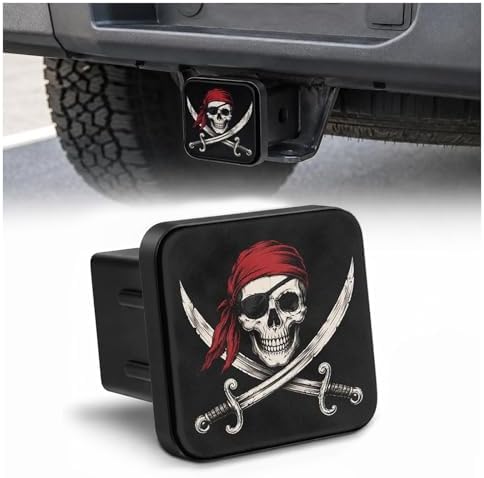 Trailer Hitch Covers Pirate Skull Flag Heavy Duty 2 Inch Hitch Cover by Unknown