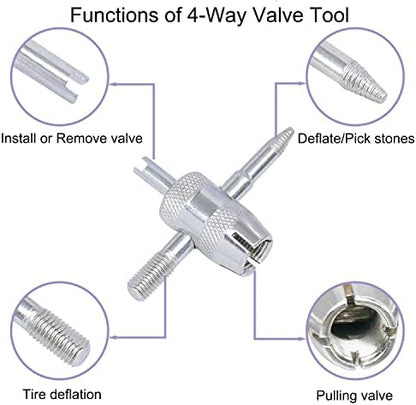 TWTADE Tire Valve Stem Removal Tool Kit, R12 R134a Air Conditioning Valve Core - Image 5
