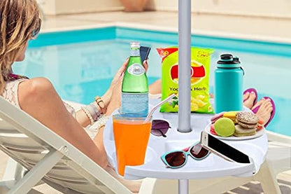 AMMSUN 17" Portable Beach Umbrella Table Tray Attachment - Image 2
