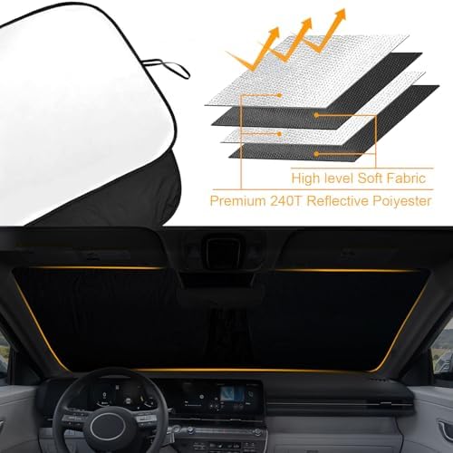 Foldable Front Windshield Sunshade fit - Image 3