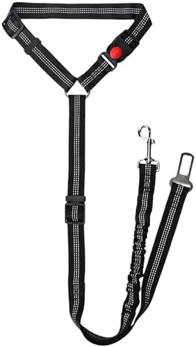 Heavy Duty Dog Seat Belt, 2-in-1 Chew Proof Car Harness by IMNEXT2U