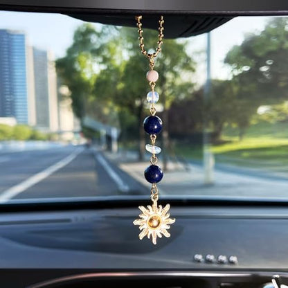 Car Rear View Mirror Accessories Sunshine Car Hanging Ornament, Sun Rearview - Image 2