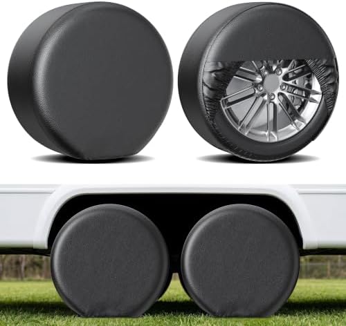 Moonet Thickened PVC Leather Tire Cover, Universal Fit 19-22" by Moonet