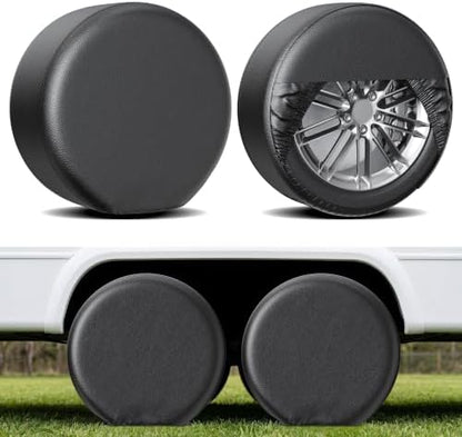 Moonet Thickened PVC Leather Tire Cover, Universal Fit 19-22" by Moonet