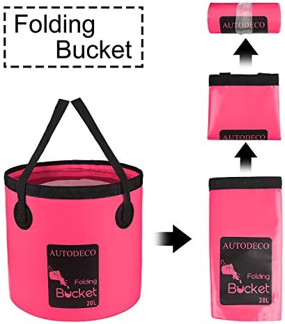 Collapsible Bucket 5 Gallon Container Folding Water Bucket Portable Wash Basin - Image 2