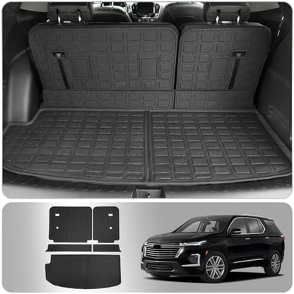 Trunk Mat & Backrest Mats for 2018-2023 Chevrolet Traverse by Thinzyou