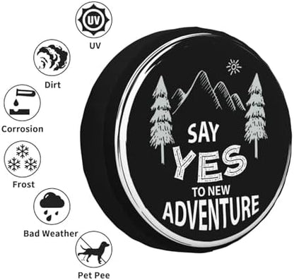 Say Yes to New Adventures Spare Tire Cover Wheel Protectors Weatherproof - Image 5