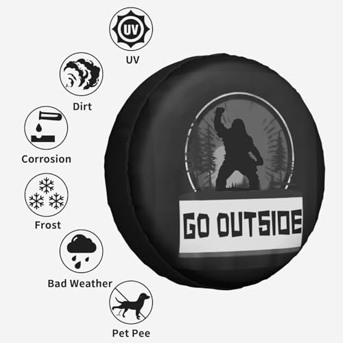 Go Outside Spare Tire Cover Weatherproof Sun Protection Dust-Proof Wheel Tire - Image 4