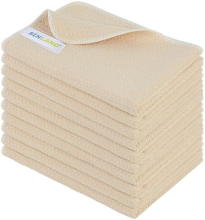 SINLAND Sublimation Blank Towels Waffle Kitchen Towel Cream 16x24 10 Pack by SINLAND