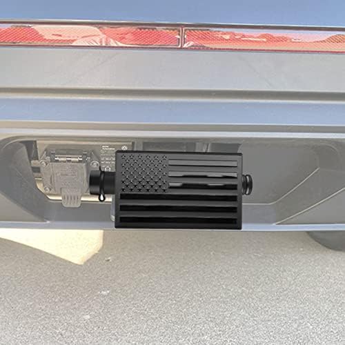 Bonrcea 2" American Flag Aluminum Trailer Hitch Cover & Hitch Lock - Image 6