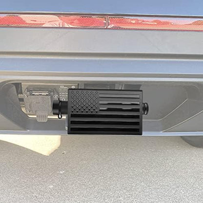 Bonrcea 2" American Flag Aluminum Trailer Hitch Cover & Hitch Lock - Image 6