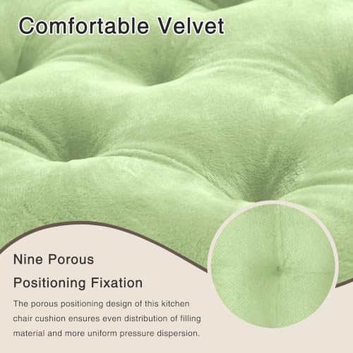 OVOV 4 Pack Chair Cushions for Dining Chairs 15.5"x15.5" Sage Green - Image 4
