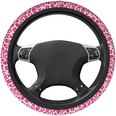 Leopard Print Steering Wheel Cover Anti-Slip Universal - Image 5