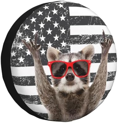 Funny Raccoon Spare Tire Cover Raccoon Wheel Protector by Unknown