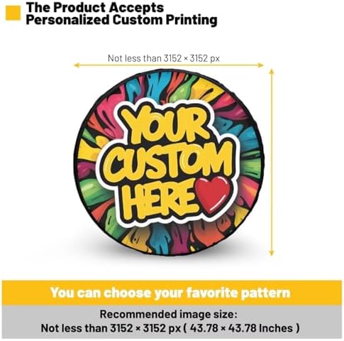 Spare Tire Cover PU Leather for RV Trailer, SUV Wheel Cover for Spare Tire - Image 3