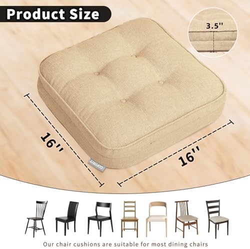 GOFORIT Memory Foam Cushion，Square Seat Cushions - Image 2